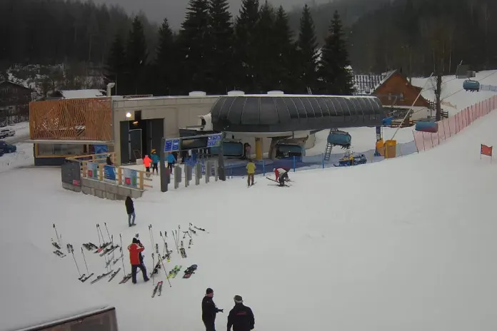 Dolní stanice lanovky Skicentra Deštné v Orlických horách